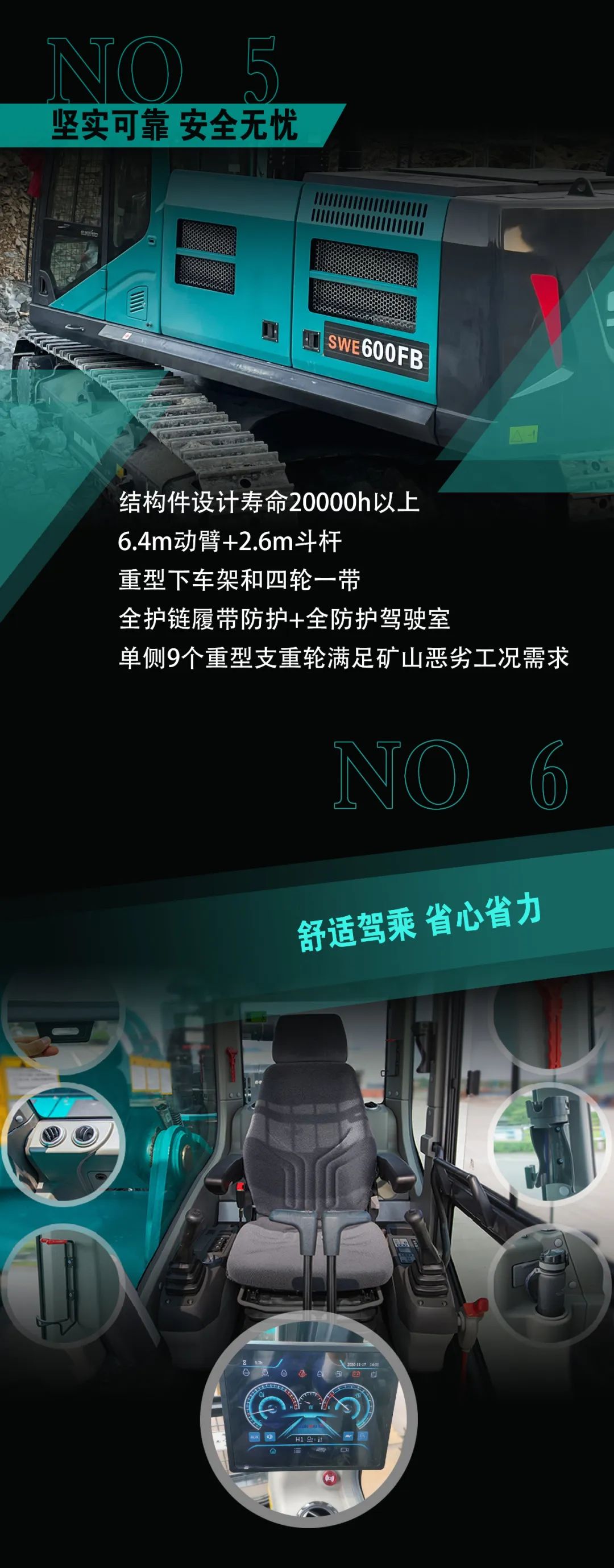 一图读懂 | 专为矿山重载施工而生！山河智能SWE600FB破碎锤重磅回归